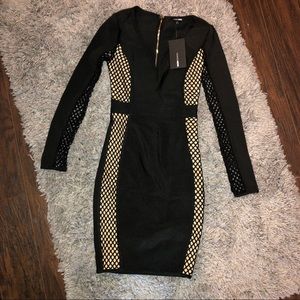 Fashion Nova Black Bandage Dress